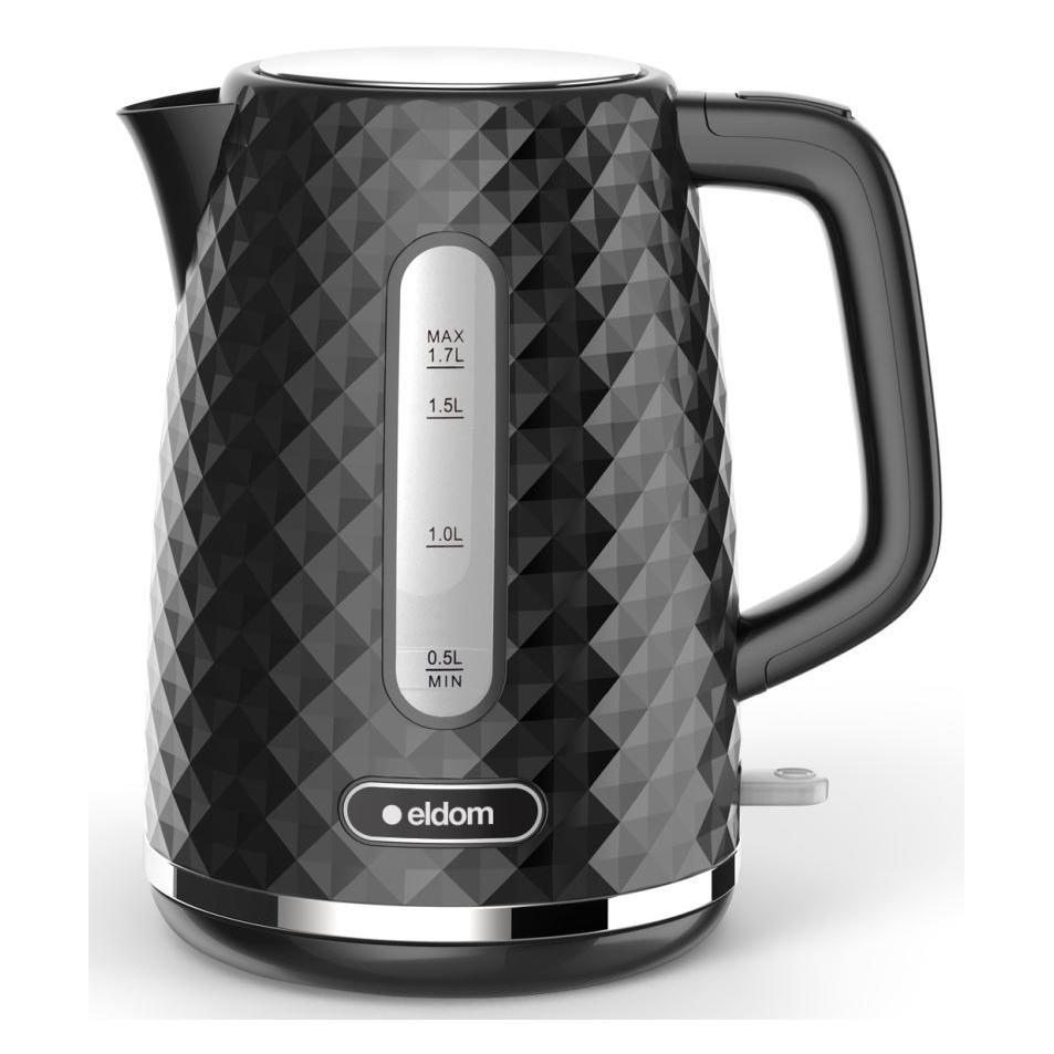 Eldom C280C Wasserkocher ELLI Inhalt 1 7 l Leistung 2200 W schwarz strix schwarz (1.70 l) (C280C)