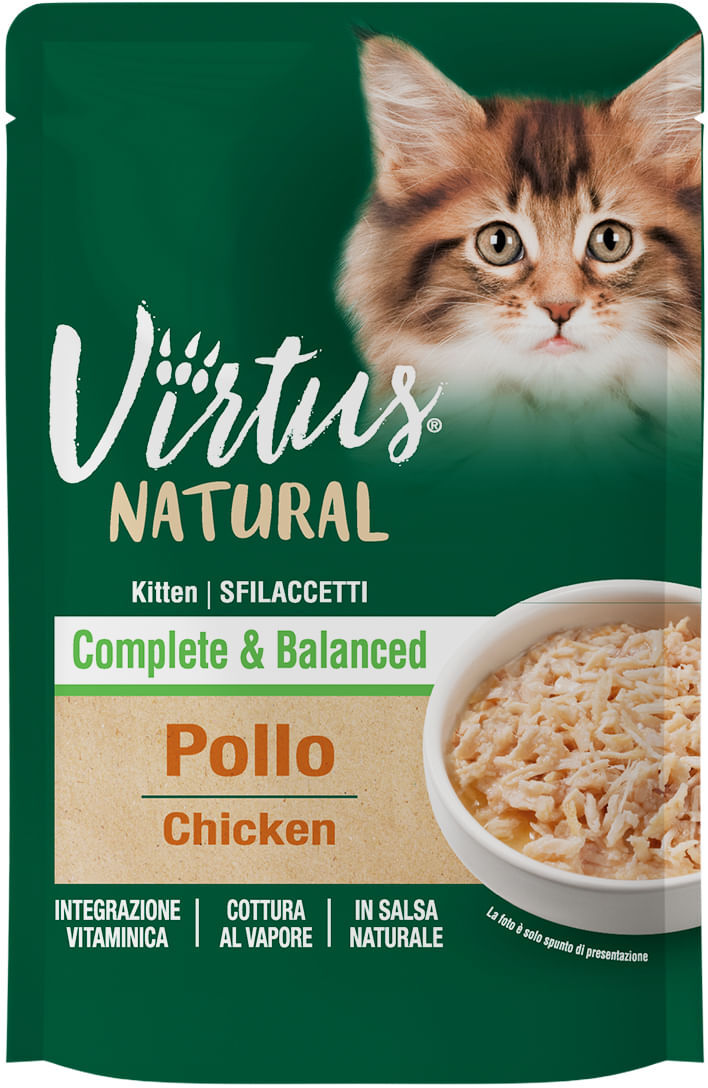 Virtus Kitten Natural & Complete Busta Multipack 18x70G POLLO