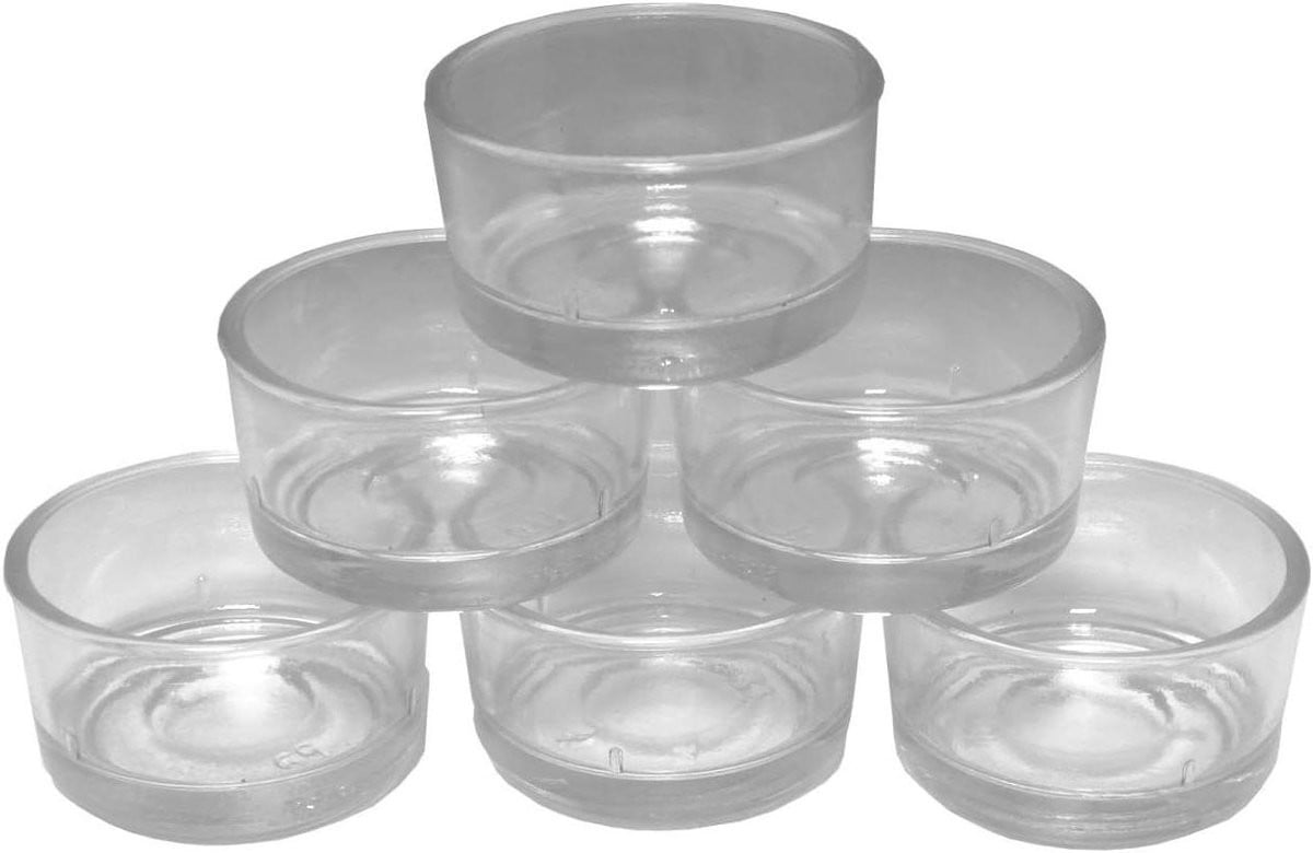 Set van 6 transparante theelichtglazen windlichten voor decoratie