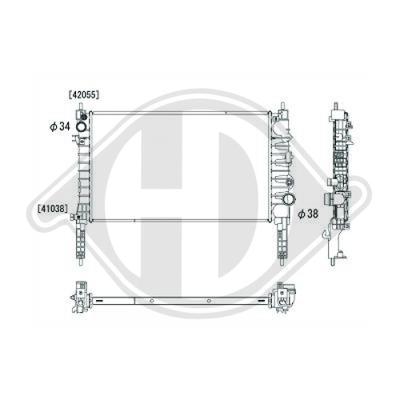 DIEDERICHS Kühler, Motorkühlung Climate DCM3982 für Opel