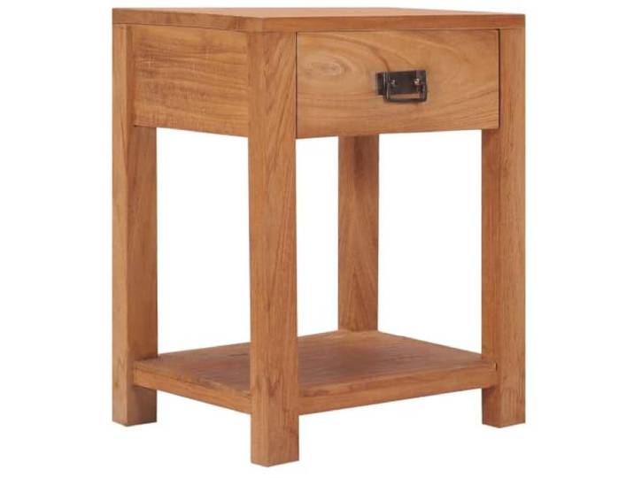 Makastle Nachttisch 35x35x50 cm Massivholz Teak