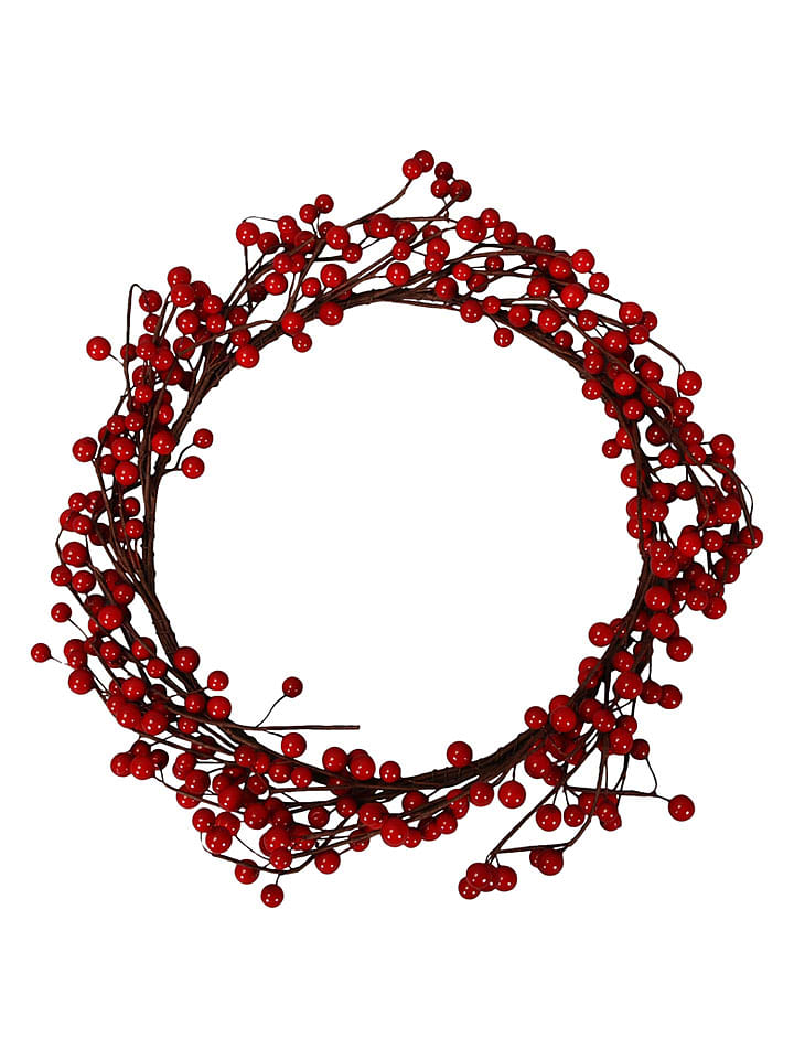 POSIWIO Dekokranz "Beeren" in Rot - Ø 25 cm - onesize