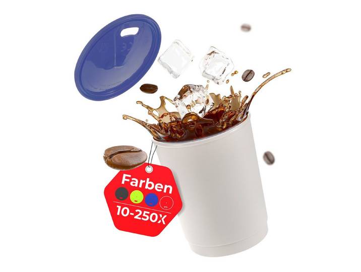 achilles Mehrwegbecher Kaffeebecher, Mehrwegbecher, Trinkbecher, LFGB geprüft, 330 ml, Kunststoff, (250-tlg)