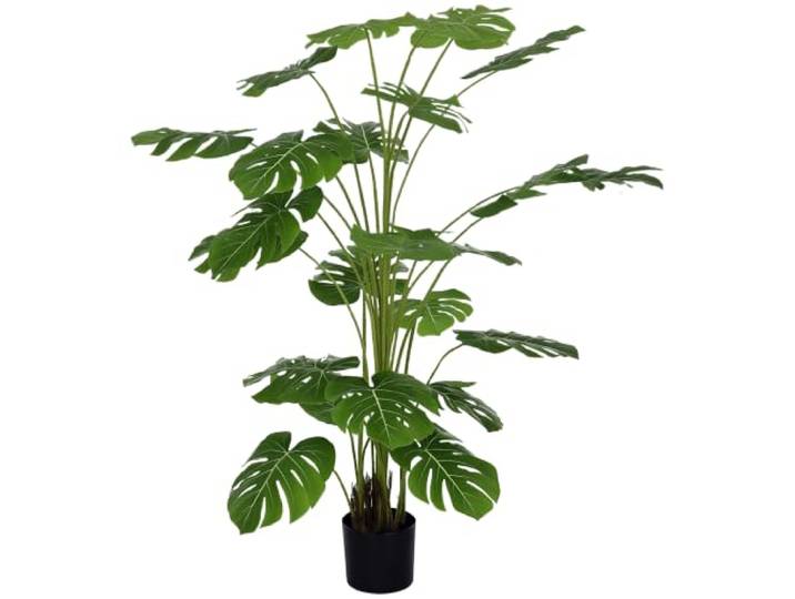 HOMCOM Kunst Monstera Deliciosa 180 cm Kunstpflanze mit 24 Zweige Grün Künstliche Pflanzen, Zimmerpflanze, Kunstbaum, Pflanze Deko für Indoor