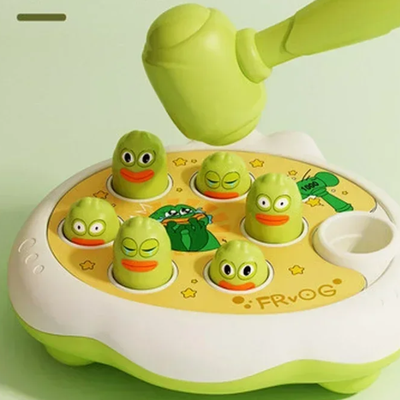 Uplifted Trends Montessori Animal Theme Knocking Game For Toddlers Educational Parent Child Hammering Toy frog