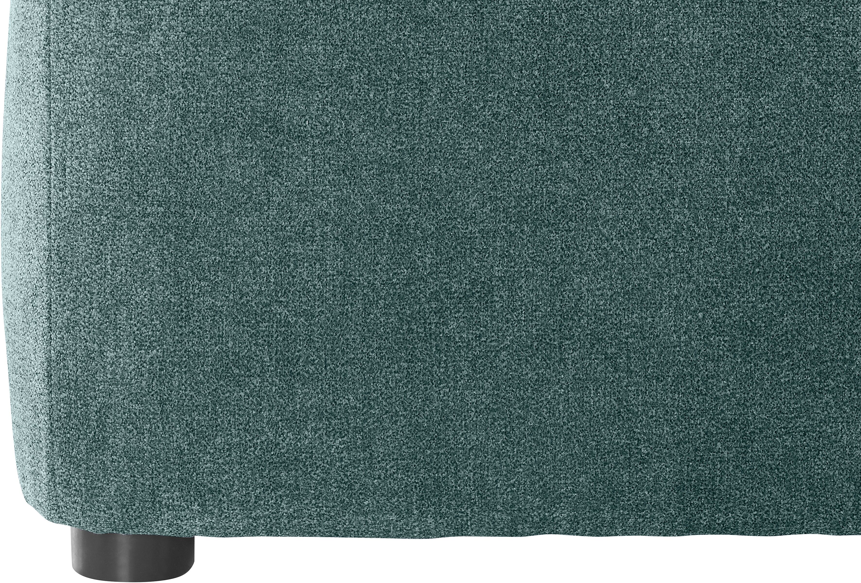 Hocker DOMO COLLECTION "Pegnitz B/T 60/60cm", blau (petrol), B:60cm H:40cm T:60cm, 95% Polyester, 5% Nylon, Hocker, Polsterhocker