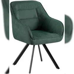 Proregal CHEFGASTRO Esszimmerstuhl BEVERLY HILLS Stoff HxBxT 89x57x64cm Stoff Grün Küchenstuhl