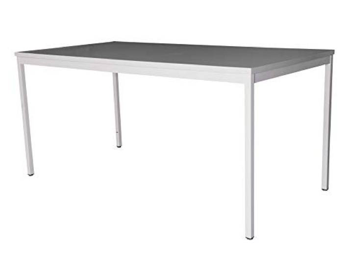 Szagato Schreibtisch aus Stahl LxB 120x80cm Arbeitstisch -Platte lichtgrau Arbeitstisch Bürotisch Druckertisch Computertisch Office Tisch Schreibti günstig Kindertisch