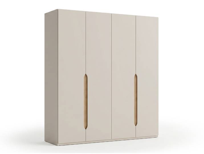 Armoire 4 portes Edwal Sable/chene - Basika