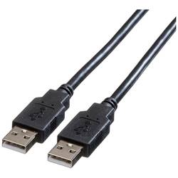 ROLINE USB 2.0 Kabel, Typ A-A, schwarz, 0,8 m 11.02.8908