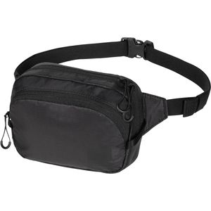 Jack-Wolfskin Bauchtasche Wandermood Hipbag, aus Polyamid, schwarz, 1,5 Liter, Breite 18cm, 2 Fächer