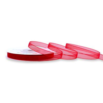 Creativery 6mm Organzaband 25m Chiffonband Schleifenband Geschenkband Stoffband Schmal Rot