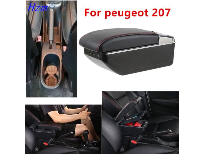 Boîte d'accoudoir pour Peugeot 207, boîte d'accoudoir pour Peugeot 207CC, boîte de rangement centrale, accessoires de voiture dédiés à la modification intérieure