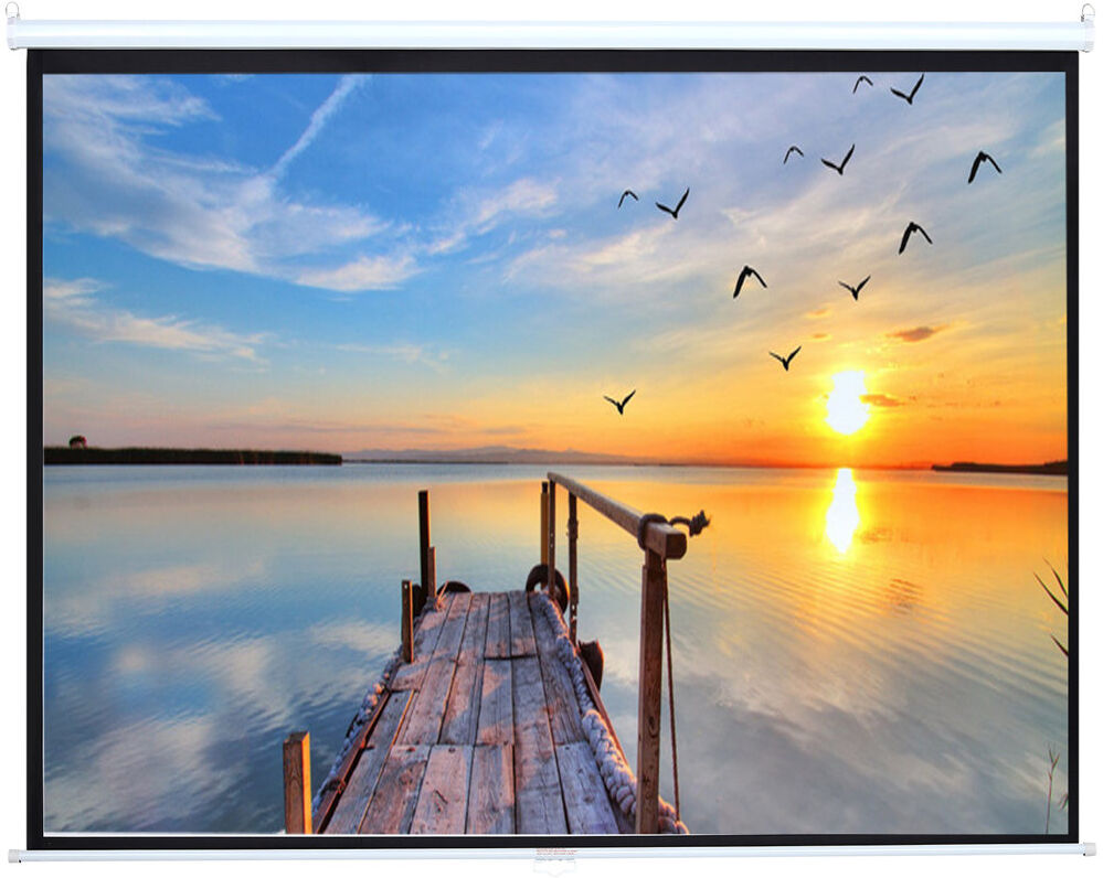 Latitude Run Electric Projector Screen Projector Screen White 183cm H x 269cm W