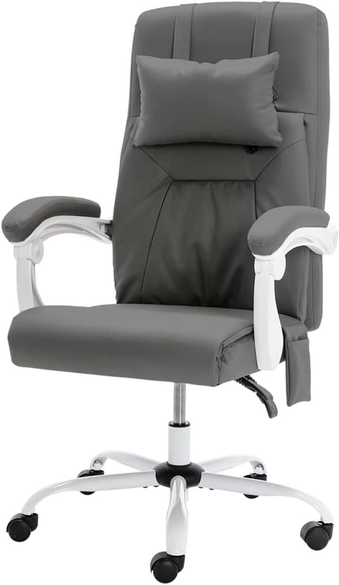Ergonomische Massage Bureaustoel met Armleuningen - Grijs