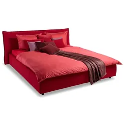 Candy Polsterbett Ilva 180 x 200 cm Stoff Rot