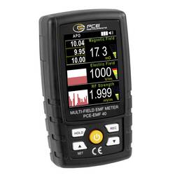 PCE Instruments PCE-EMF 40 Magnetfeldtester bis 2000 V/m 3-Achsen Messung für Nieder- & Hochfrequenzen 2,4 Anzeige