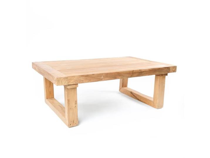 Table basse bois de teck recyclé marron 110x70x40cm