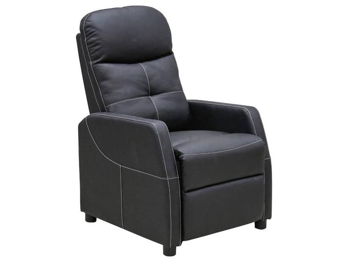 Mid.you Fernsehsessel, Schwarz, Kunststoff, 65x80-105x90-154 cm, Relaxfunktion, Wohnzimmer, Sessel, Fernsehsessel