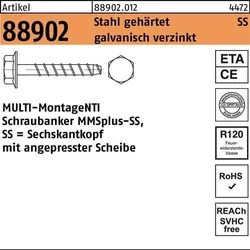 Schraubanker R 88902 MMSplus-SS 12x100/10/25 Stahl geh.galv.verz. 25St. HECO