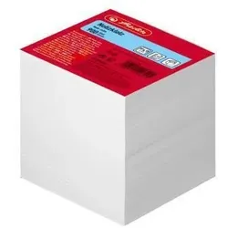 Herlitz Zettelklotz 146225 9x9cm geleimt weiß 900 Blatt