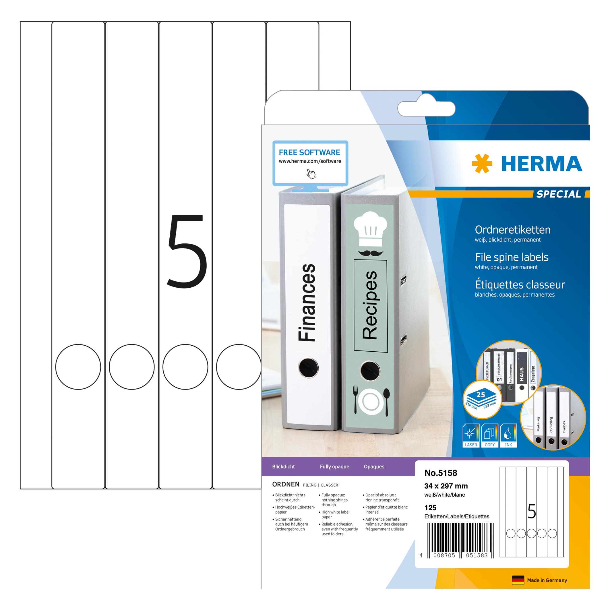Herma Ordneretiketten A4 (5158)