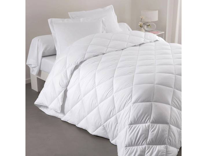 Couette chaude en polyester blanc 200x200cm