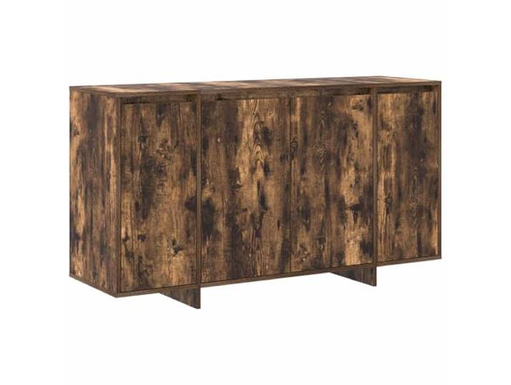 HGFDVCMR Sideboard Geräucherte Eiche 135x41x75 cm Anrichte 4 Türen Vielseitiges Möbelstück für Wohnzimmer oder Schlafzimmer mit vier Drehtüren und robuster Oberfläche in Eichenoptik.