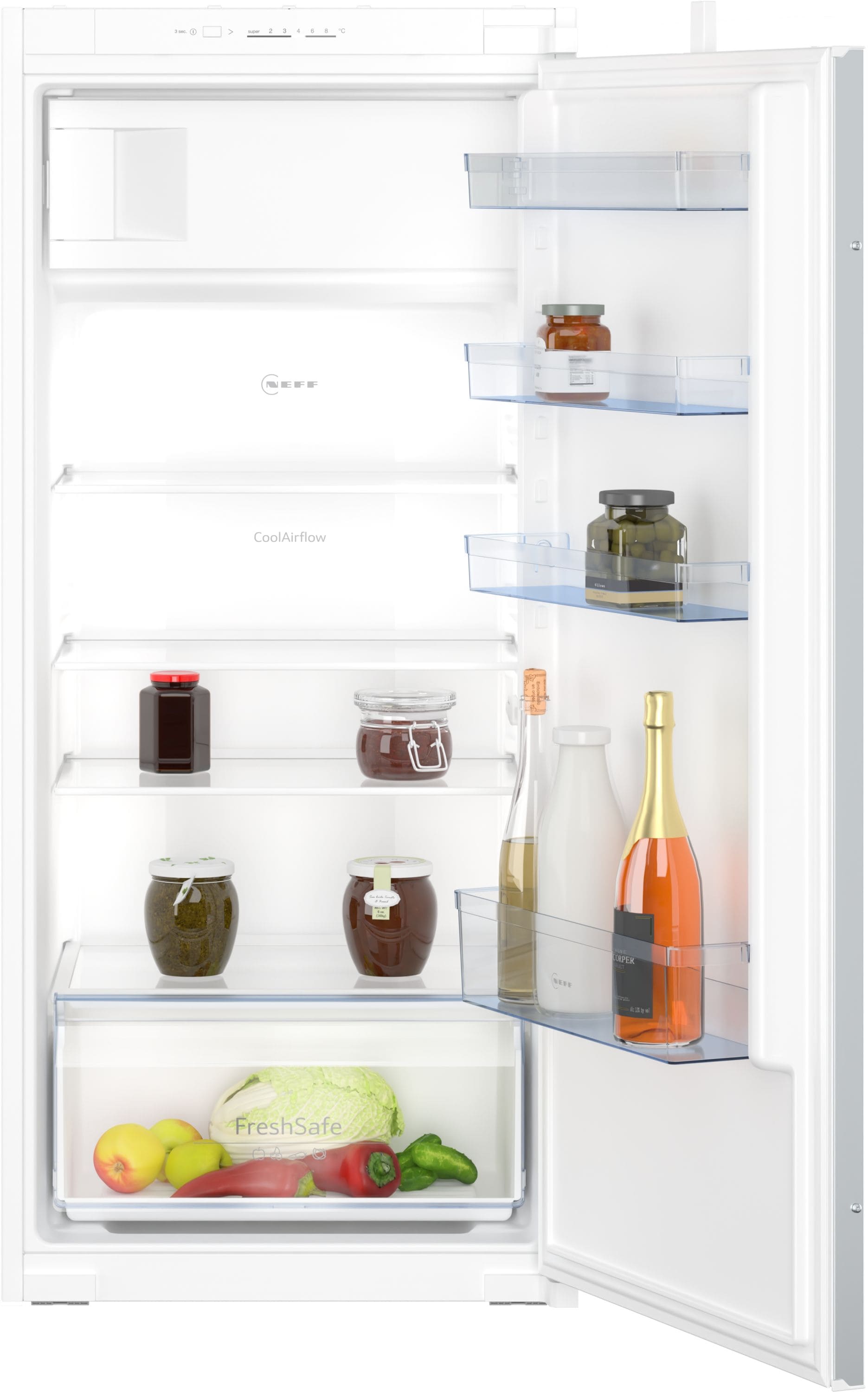 Neff N30 KI2421SE0 Schlepptür 172 l 122,5 cm Einbaukühlschrank EEK: E 147 kWh Jahr