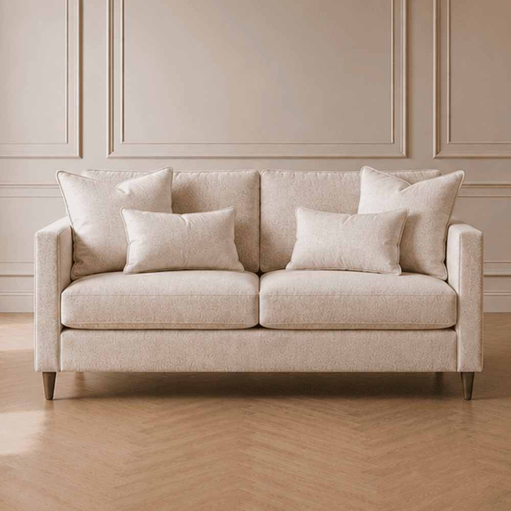 Camley Cream Textured 2 Seater Sofa