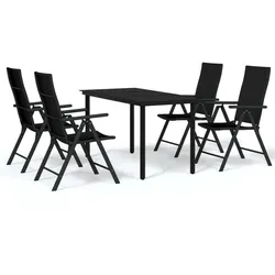 Helloshop26 - 5-teiliges schwarzes Garten-Essset 02_0013840