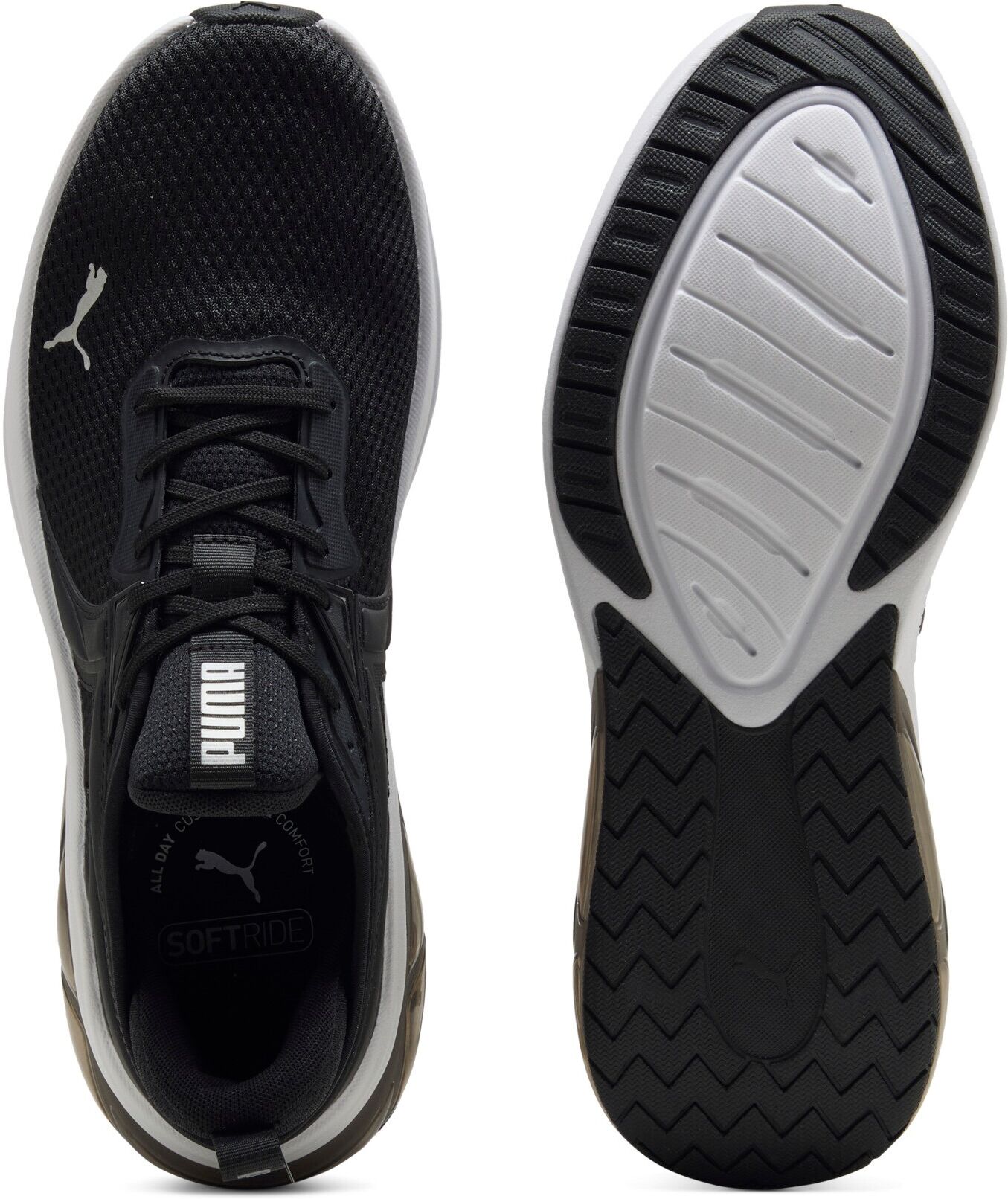Sneaker PUMA "INFINIX", Gr. 40, Textil, schwarz (puma schwarz, puma weiß, puma silber), Schuhe Sneaker puma schwarz, puma weiß, puma silber 40, Textil