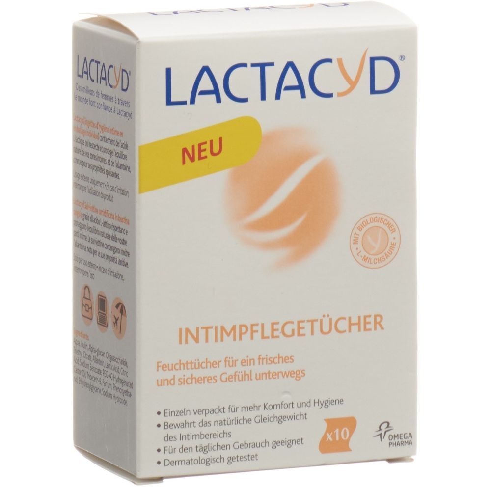 Lactacyd Intimpflegetücher einzeln 10 Stk St Tücher