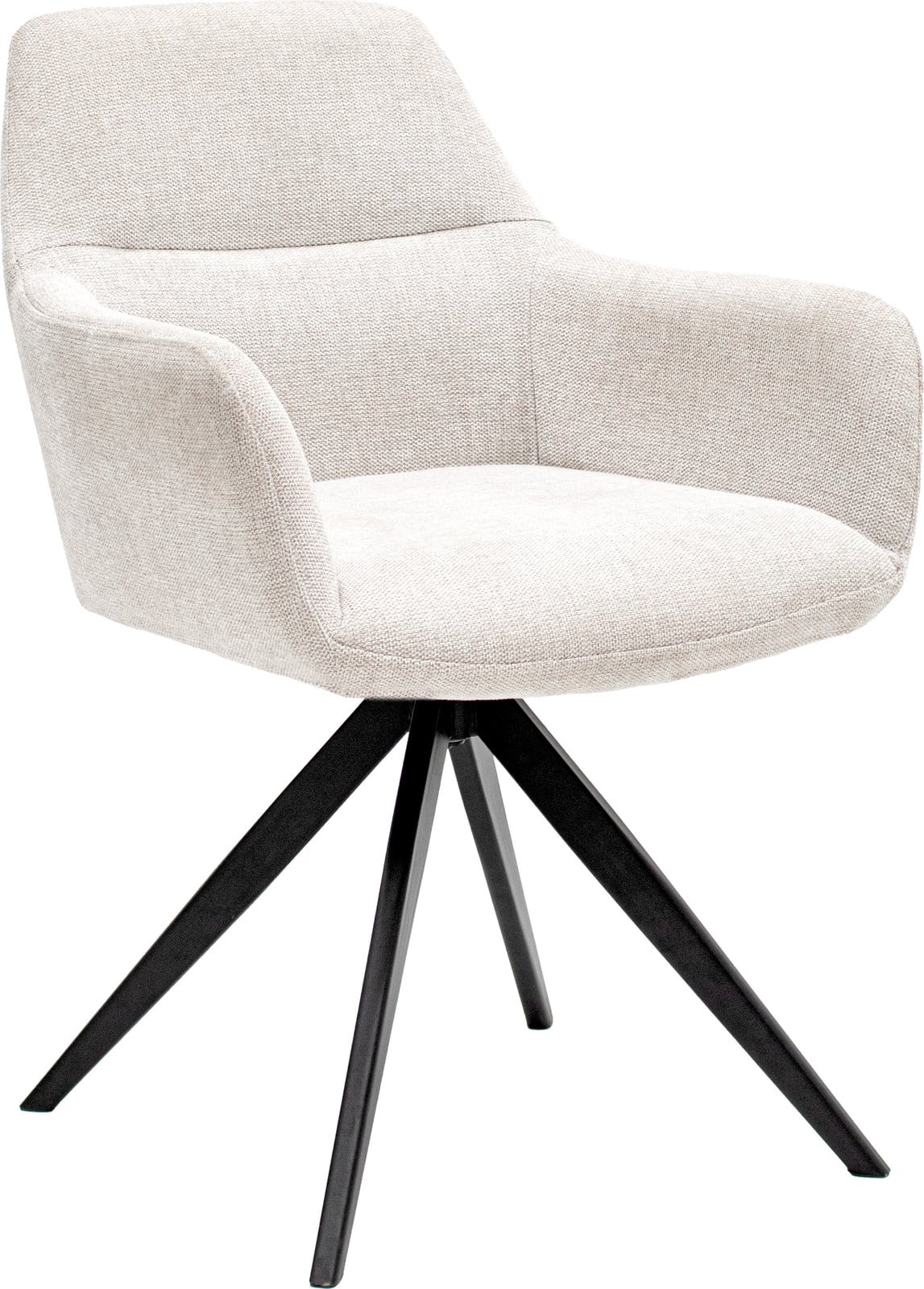 Kick Collection draaistoel Tom Texture Champagne - Gestructureerde stof