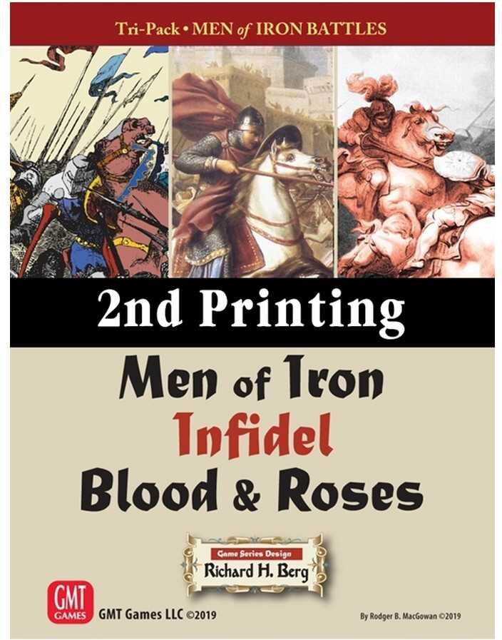 GMT Games Men of Iron Tri-Pack: 2nd Printing - Historical Wargames Board Game Collection for Medieval Warfare Enthusiasts