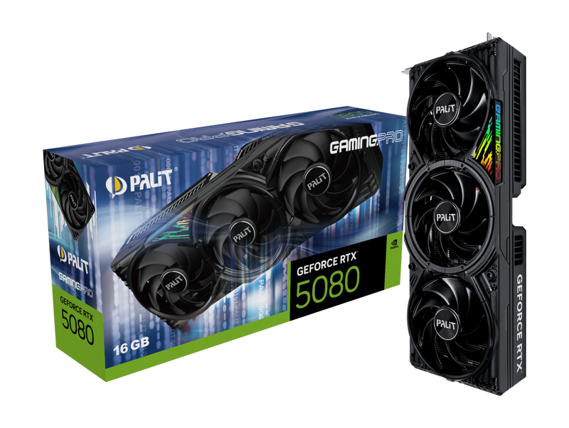 Palit GeForce RTX 5080 GamingPro, 16384 MB GDDR7