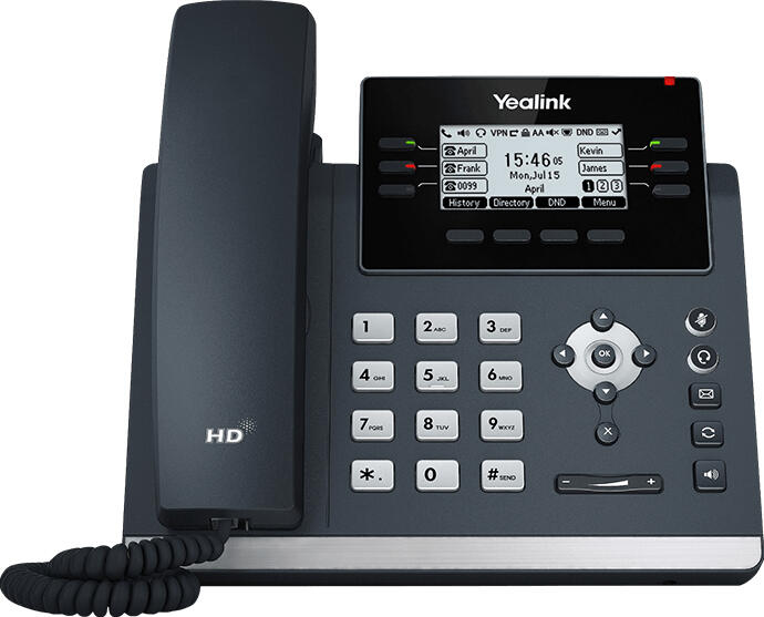 Yealink SIP-T42U - VoIP-Telefon mit Rufnummernanzeige - Classic Gray 1301201