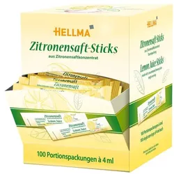 Hellma Zitronensaft in Einzelportionen gelb