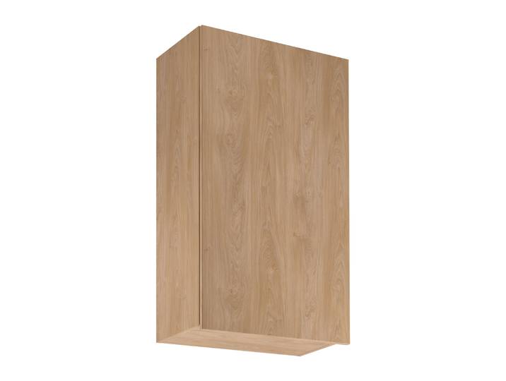 Küchenhängeschrank 1 Drehtür Farbe: Eiche Puccini Soft-Close Funktion 3 Fächer 60 x 32 x 100 cm hochwertig Verarbeitet Türanschlag