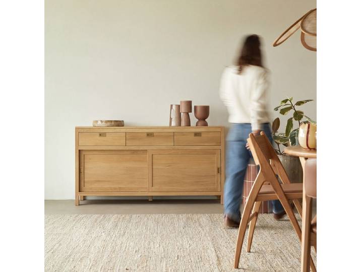 Heidi - Sideboard aus massivem Eichenholz 160 cm - Natur