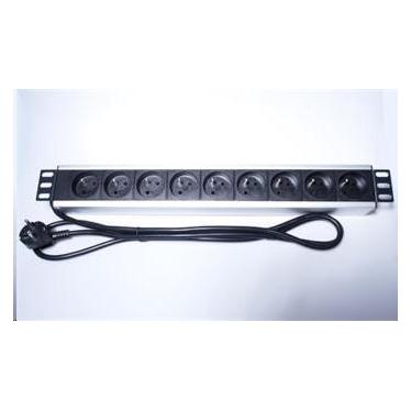PremiumCord Power Panel für 19 Rack 1,5HE, 9x230V, 2m Kabel (PDU-F15G09)