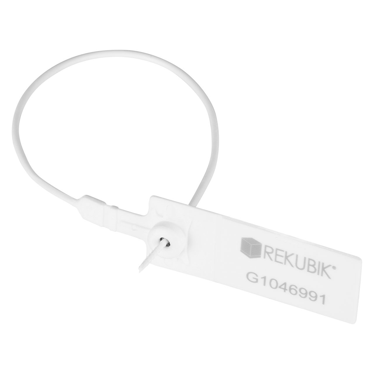 REKUBIK Sicherheitsplombe MULTI SIL 5-Stück-Streifen – Kunststoff-Draht 245 mm Plomba Multi Sil 243 biała REKUBIK