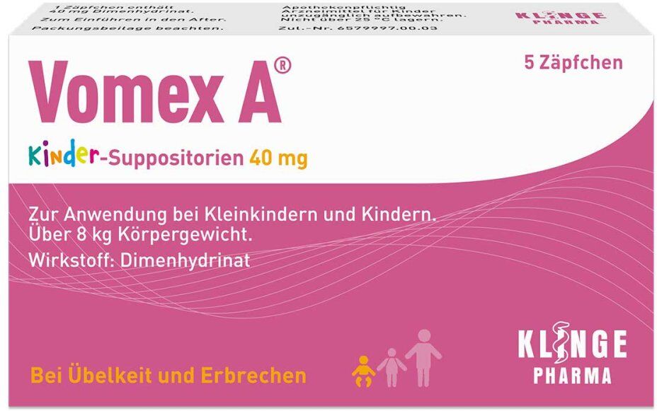 Vomex A Kinder Zäpfchen 40mg