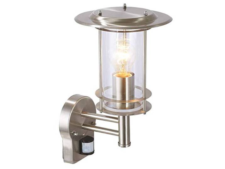 Brilliant Lampe murale d'extérieur debout avec détecteur de mouvement en acier inoxydable 1 x A60\, E27\, 40 W\, pour lampes normales\, classe de protection IP : 44 – Protection contre les projections