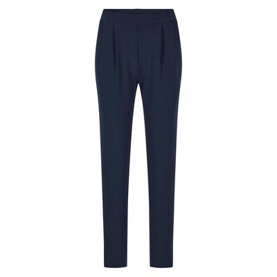 Schlupfhose GOLDNER "Businesshose SARA mit Komfortbund", Damen, Gr. 48, N-Gr, blau (marine), Obermaterial: 95% Polyester PES. 5% Elasthan EL., normal, Hosen Schlupfhose, Temperaturausgleichende Eigenschaft