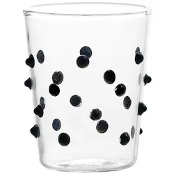 Zafferano 6er-Set Junior-Trinkgläser aus schwarzem Borosilikatglas, elegante, handgefertigte Gläser, temperaturbeständig