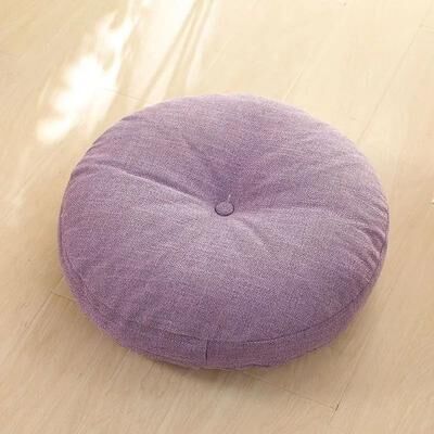 Inspired Finds Round Chenille Floor Pillow For Meditation Living Room Balcony And Extra Seating plum