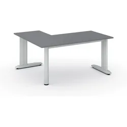 Büroschreibtisch PRIMO FLEXIBLE, 160x140 cm, Graphit