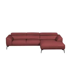 Ravensberger Werkstätten Ecksofa  Atlanta , rot , Maße (cm): B: 283 H: 92 T: 173.0