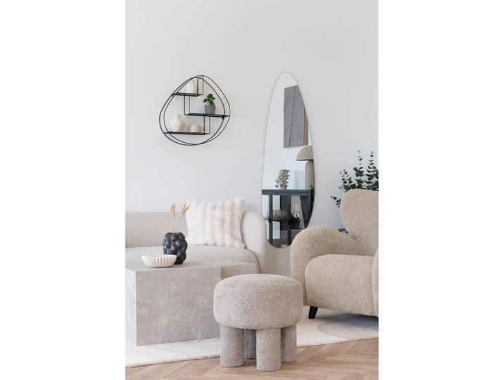 Hocker 43 x 43 x 43cm Grau